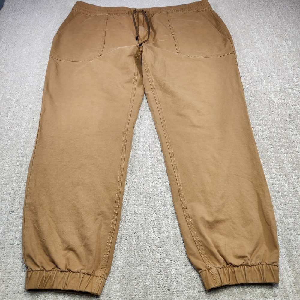 Orvis Pants Men 40x29 READ* Elastic Waist Stretch Heavy Cotton‎ Hiking Joggers